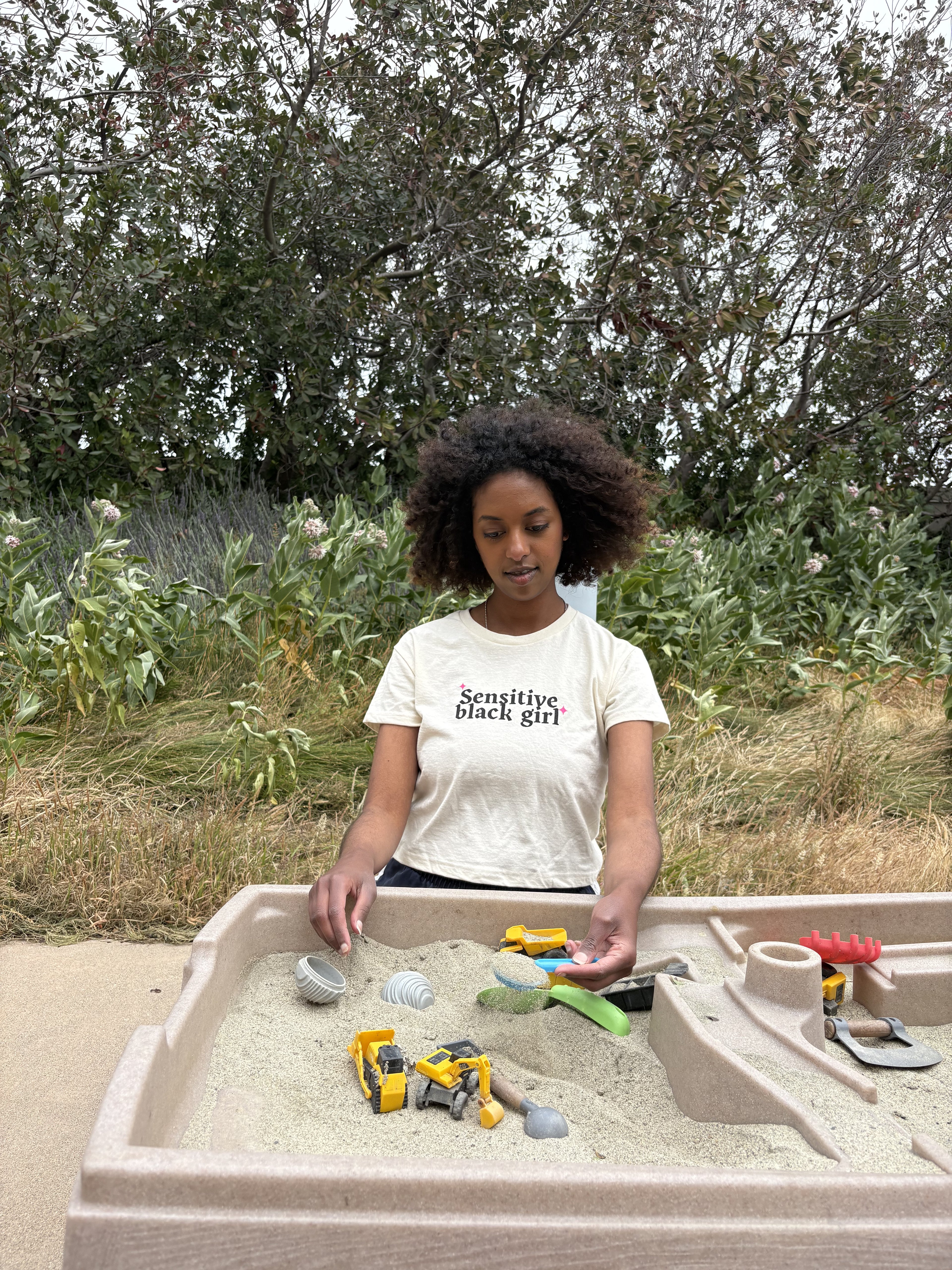 Sensitive Black Girl Crop Top